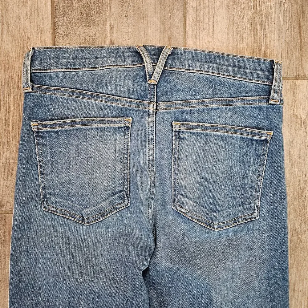 Veronica Beard Carolyn Baby Boot Jeans 26 High Rise Button Fly‎ Tuxedo Stripe